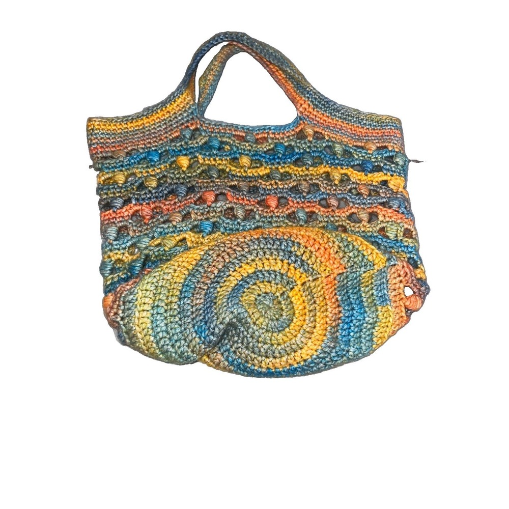 Emily Creations Handmade Open‎ Knit Crochet HandBag Pastel Bohemian Beach Resort
